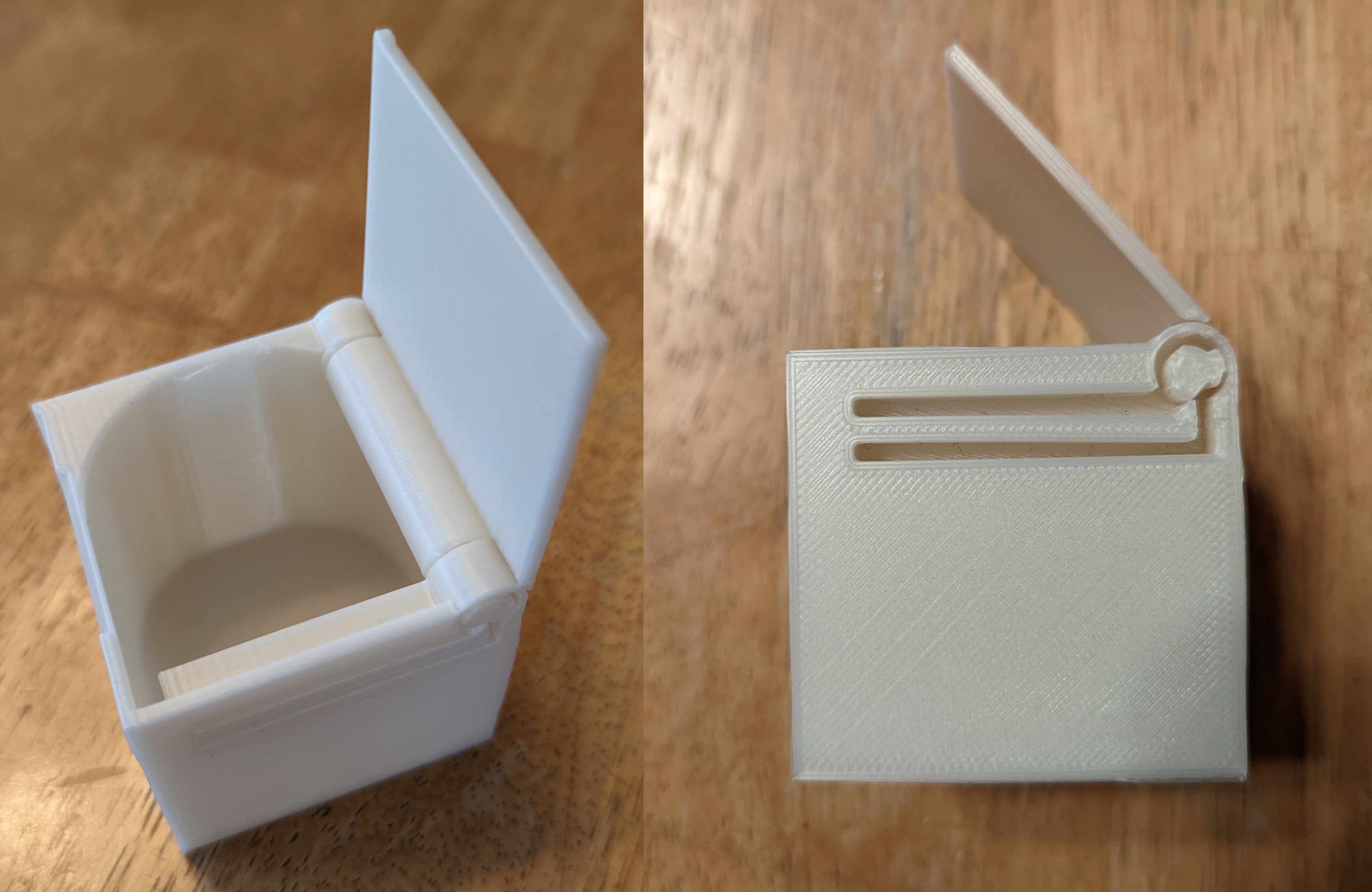 Multiple views of a 3D printed box